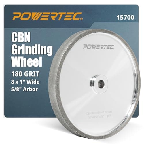 POWERTEC POWERTEC 15700 CBN Grinding Wheel, 8 in, 180 Grit