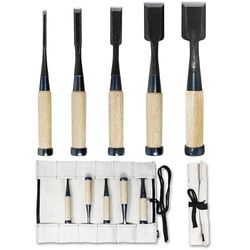 KAKURI KAKURI Japanese Chisel Set with Roll-Up Case
